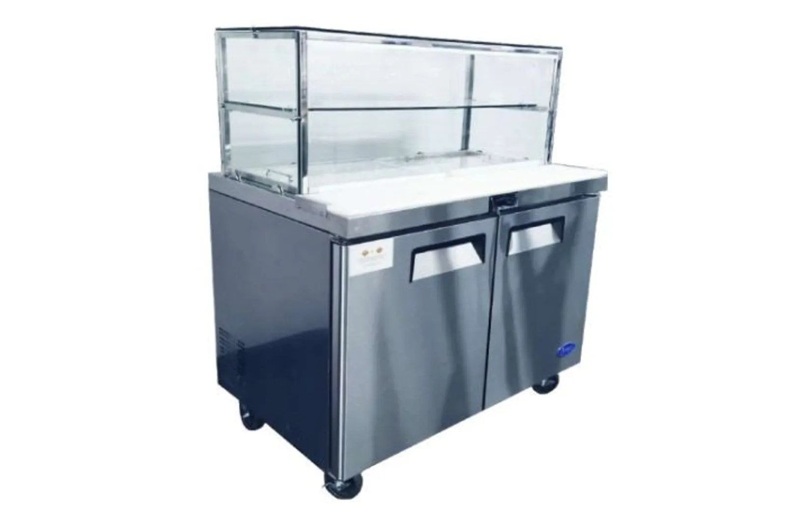 Atosa MSF8302G - 2 Door Sandwich Bar with Glass Canopy 1225mm