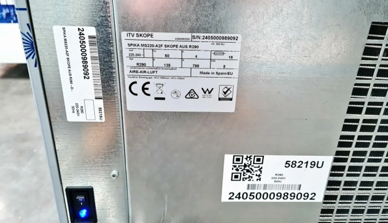 SKOPE SPIKA MS220 A FD R290 - Full Dice Modular Ice Cube Maker - Clearance