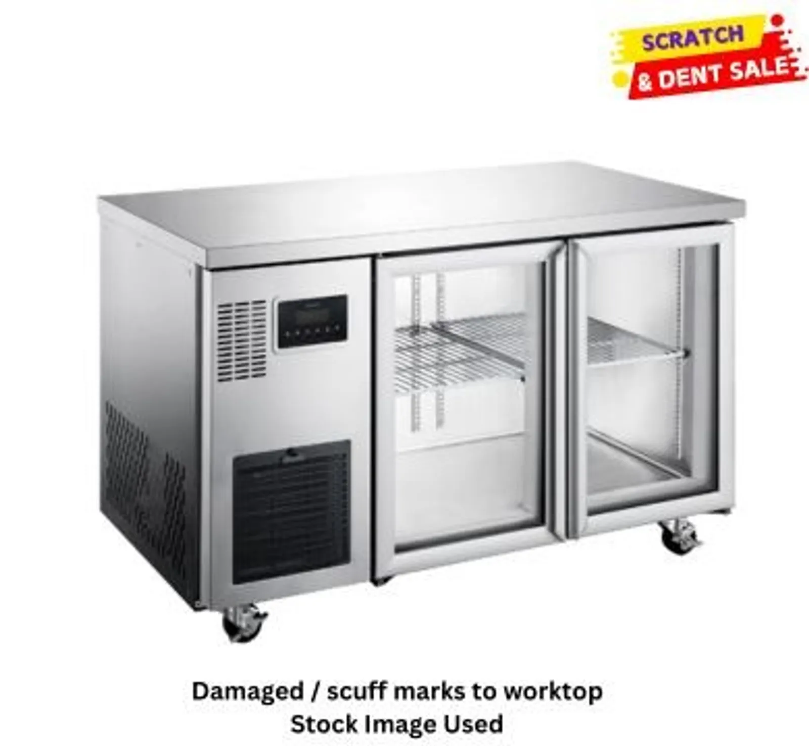 Williams HTU2GS Topaz - 2 Glass Door Undercounter Fridge - Clearance