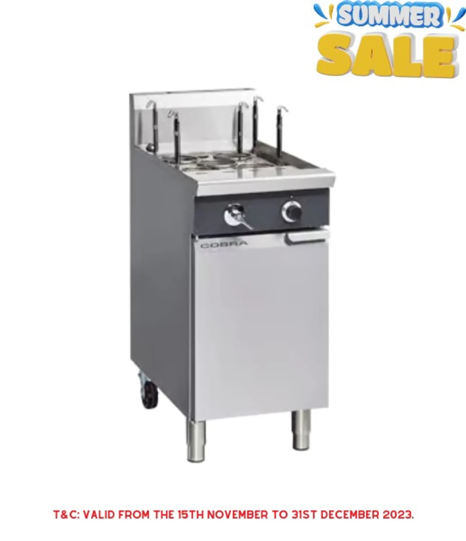 Cobra CN4 - 450mm Gas Noodle Cooker - Clearance