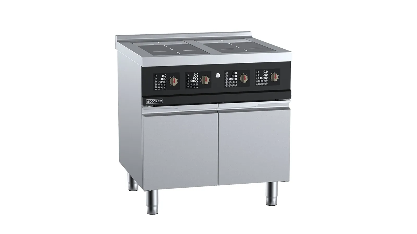 SCooker HLBZ4N-C14 - Induction Full Length Glass Four Zone Boiling Top 14kw