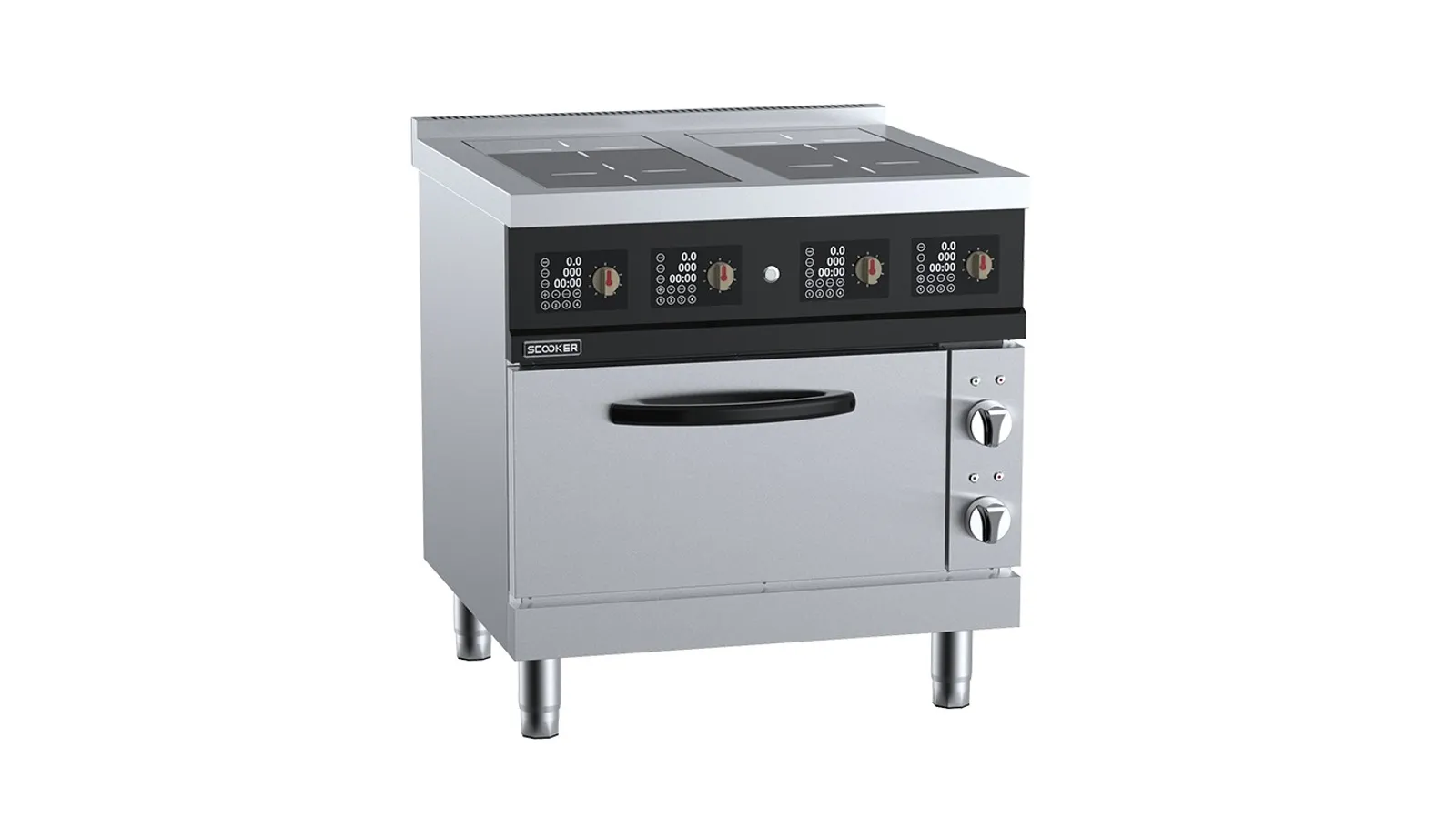 SCooker HLBZJ4N-C19 - Induction Full Length Glass Four Zone Boiling Top With Oven 19kw