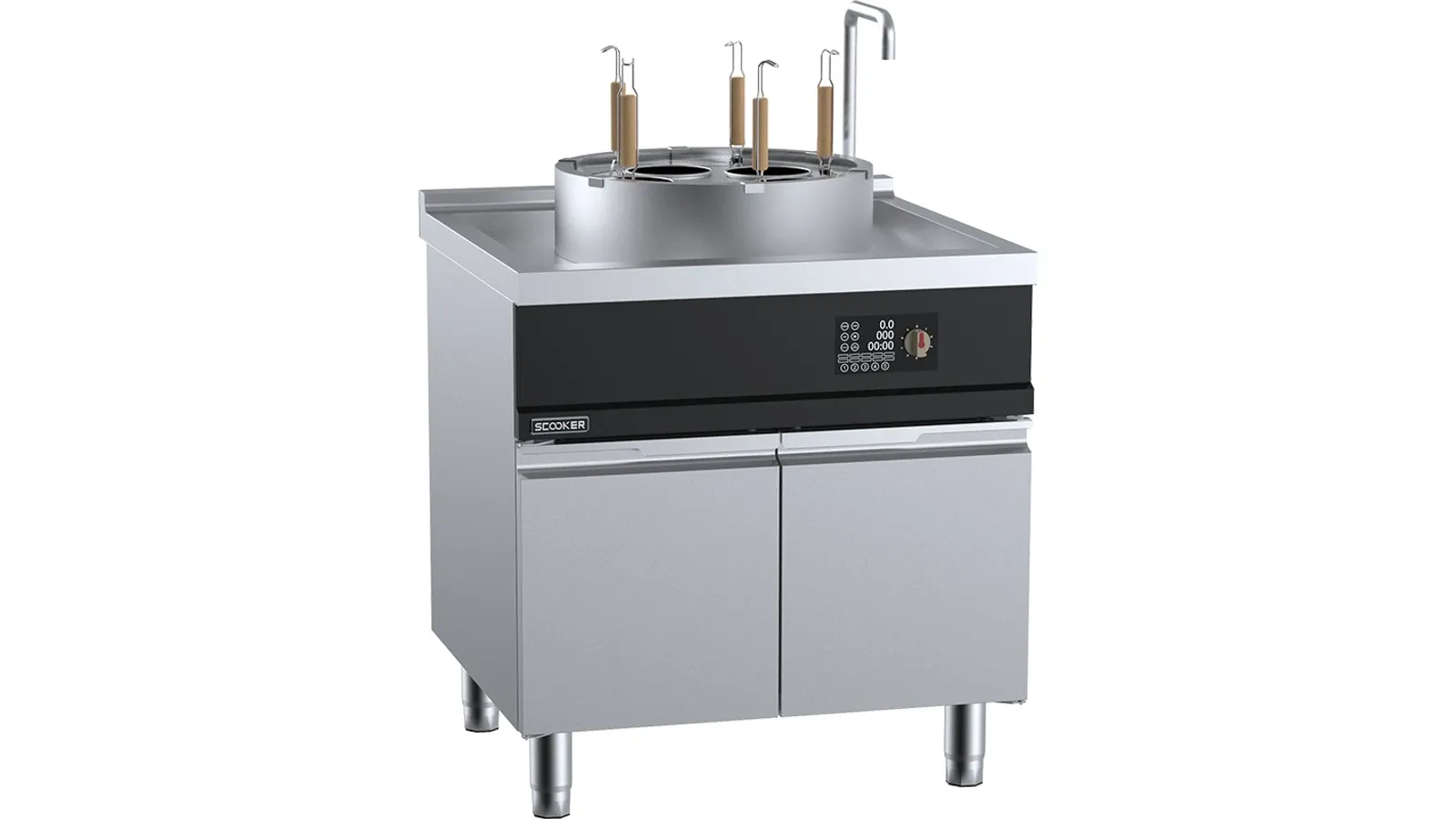 SCooker HLZMDN5G-C10 - Induction Pan Noodle Cooker 5 Baskets 10kw