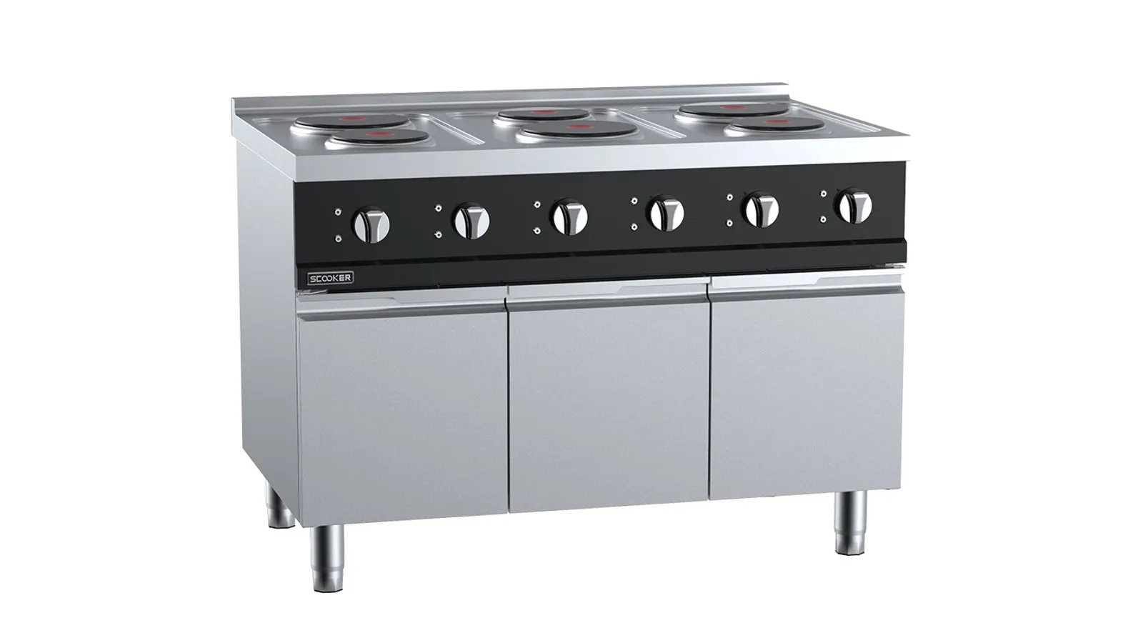 SCooker DLZS6N-C13D8 - Electric Solid Plate Six Zone Boiling Top 13 8kw