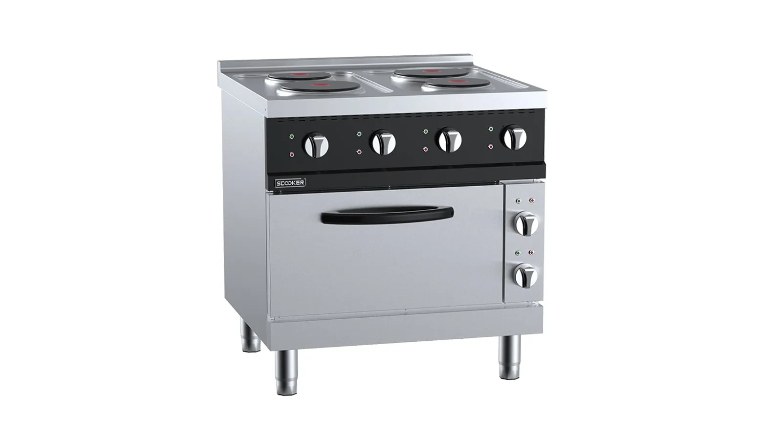SCooker DLZSJ4N-C14D2 - Electric Solid Plate Four Zone Boiling Top With Oven 14 2kw