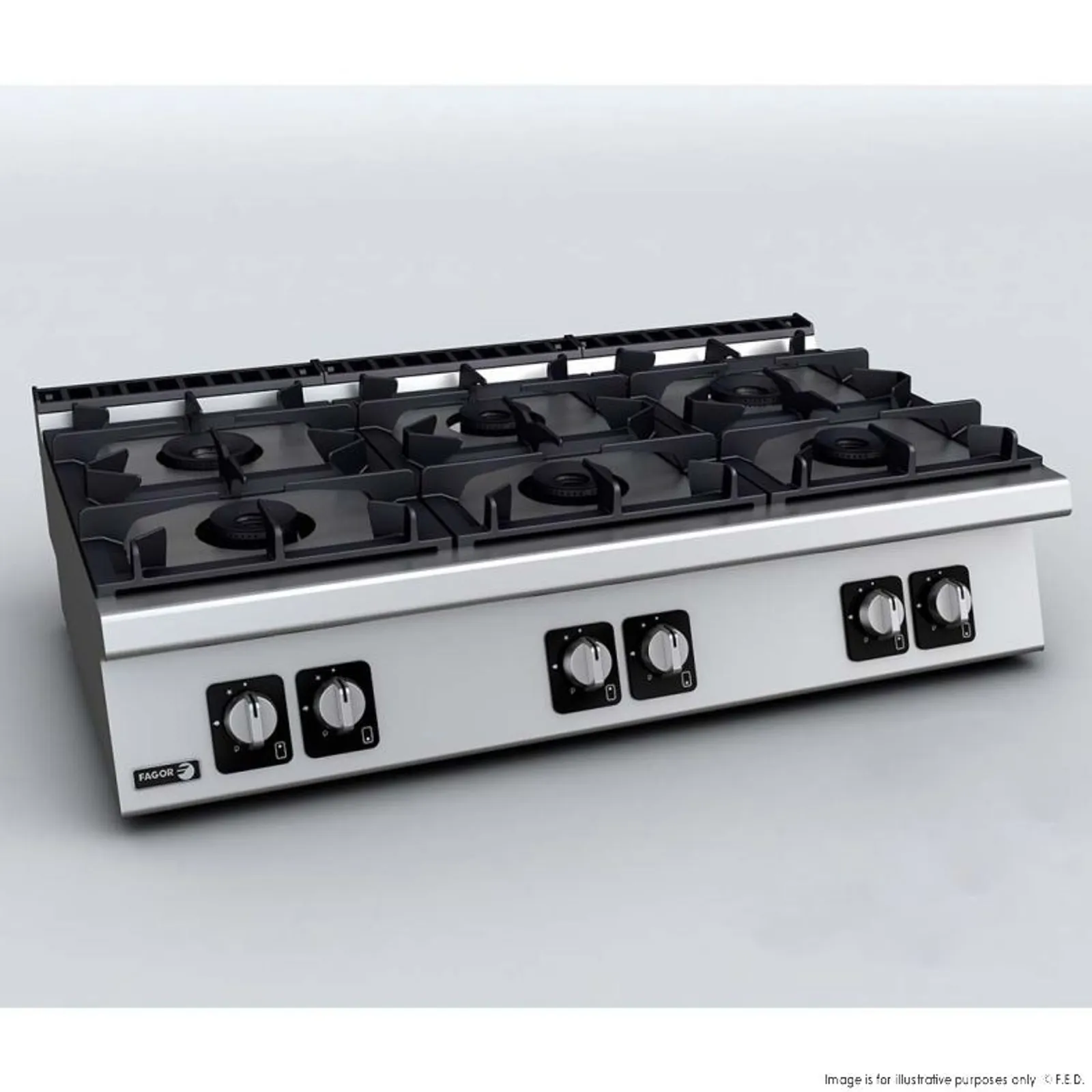 Fagor Professional C-G760H - Kore 700 Series Bench Top 6 Gas Burners - Clearance