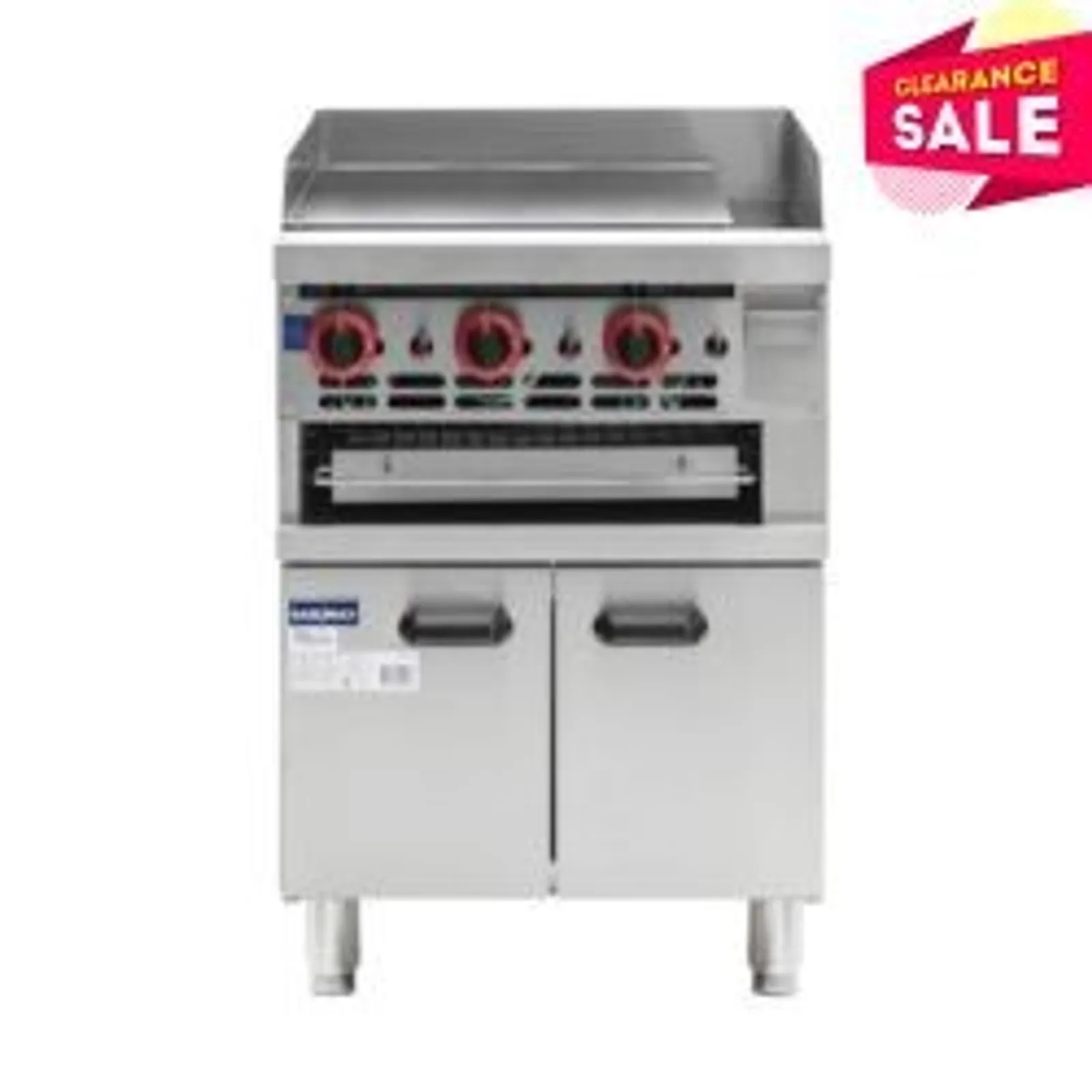 Gasmax GGS-24 - Gas Griddle and Gas Toaster with Cabinet - Clearance