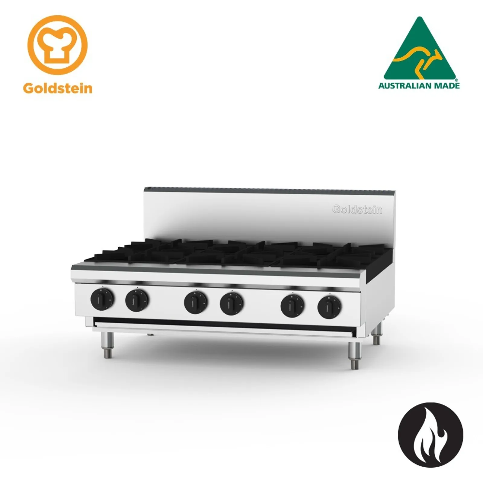 Goldstein PFB36-X - 6 Burner Gas Cooktop