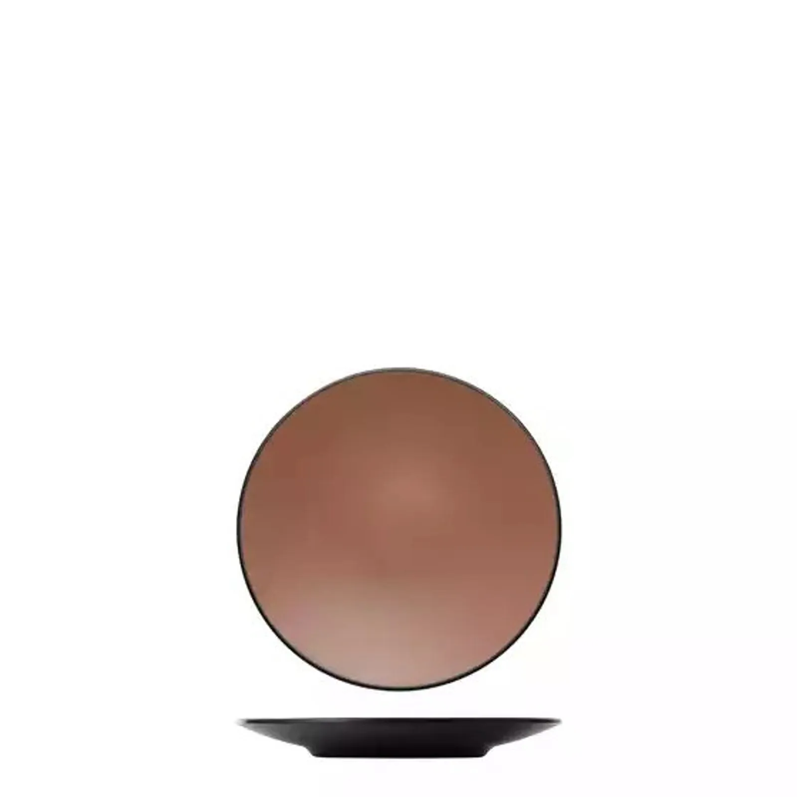 Cou Cou 828203-BN - Dual Colour Brown & Black Round Coupe Plate 205mm