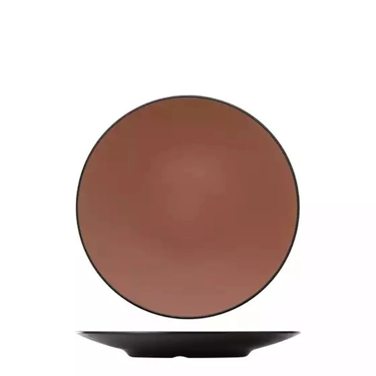 Cou Cou 828206-BN - Dual Colour Brown & Black Round Coupe Plate 300mm