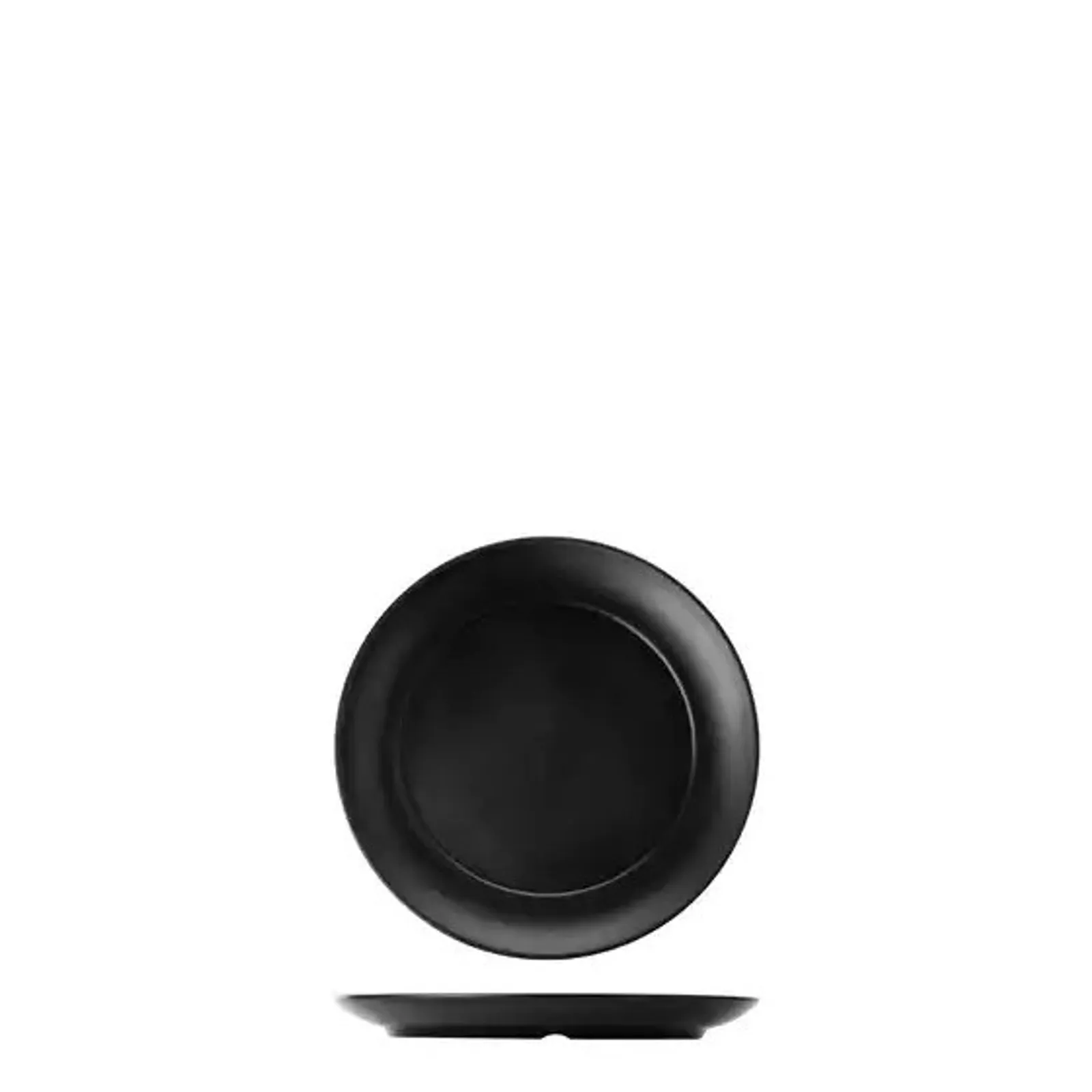 Cou Cou 828221-BK - Dual Colour Black & Black Round Wide Rim Plate 210mm