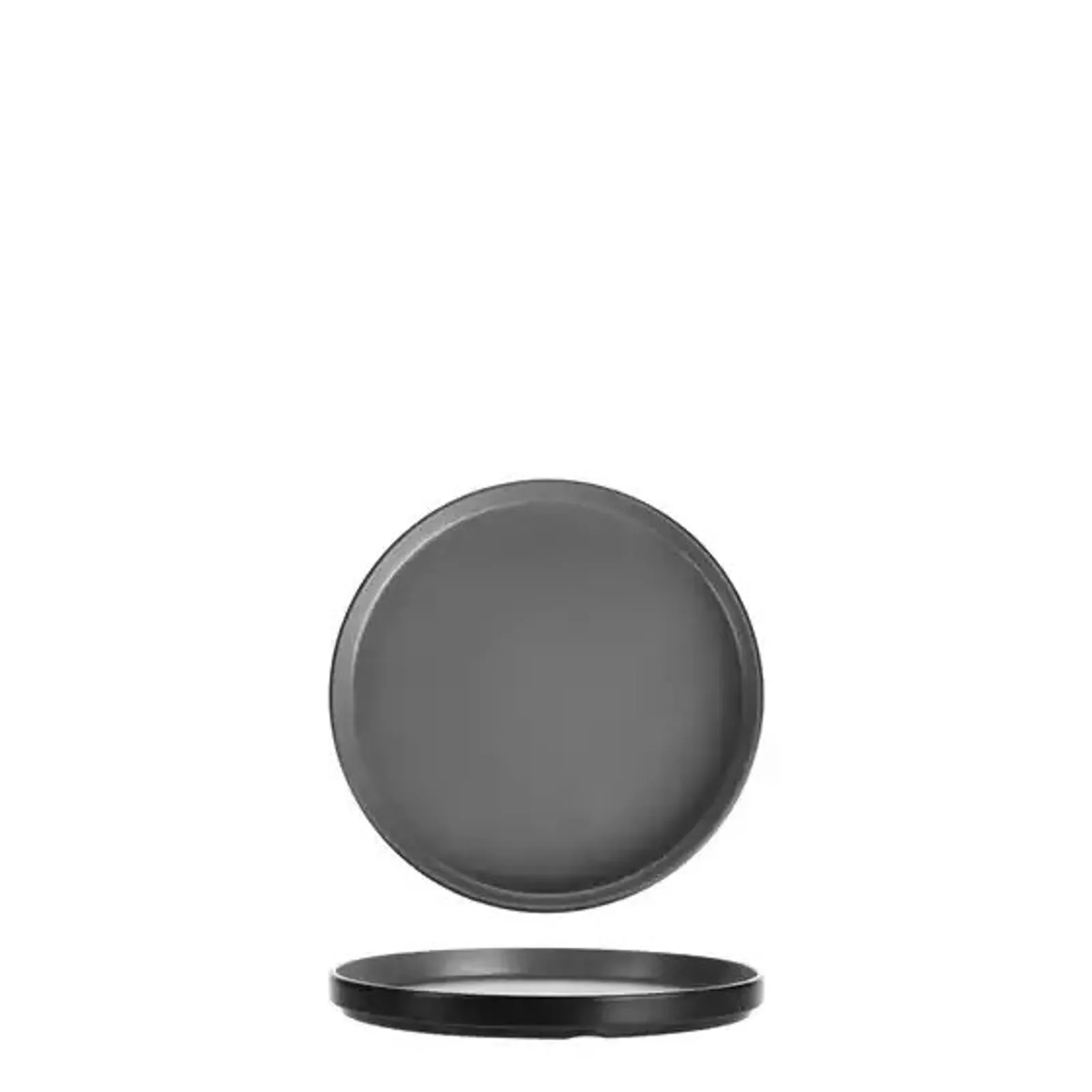 Cou Cou 828231-G - Dual Colour Grey & Black Round Stackable Plate 200mm