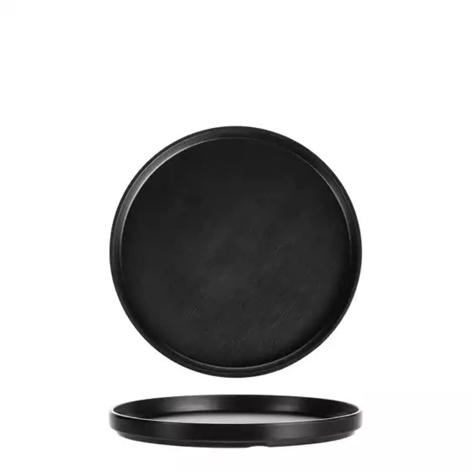Cou Cou 828233-BK - Dual Colour Black & Black Round Stackable Plate 270mm