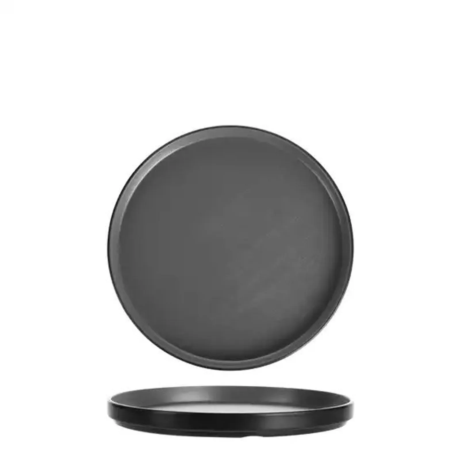Cou Cou 828233-G - Dual Colour Grey & Black Round Stackable Plate 270mm
