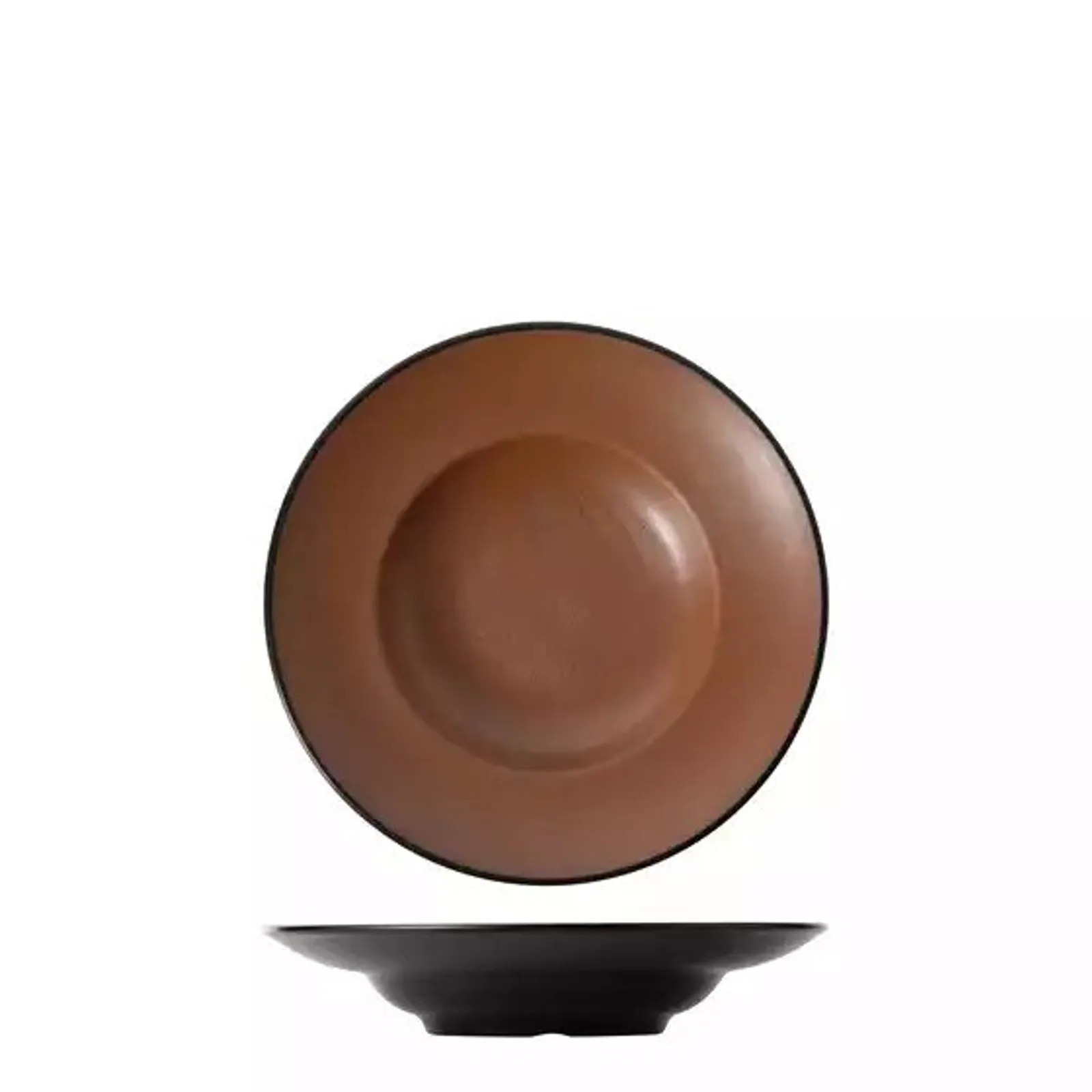 Cou Cou 828242-BN - Dual Colour Brown & Black Round Pasta/Soup Bowl 260mm