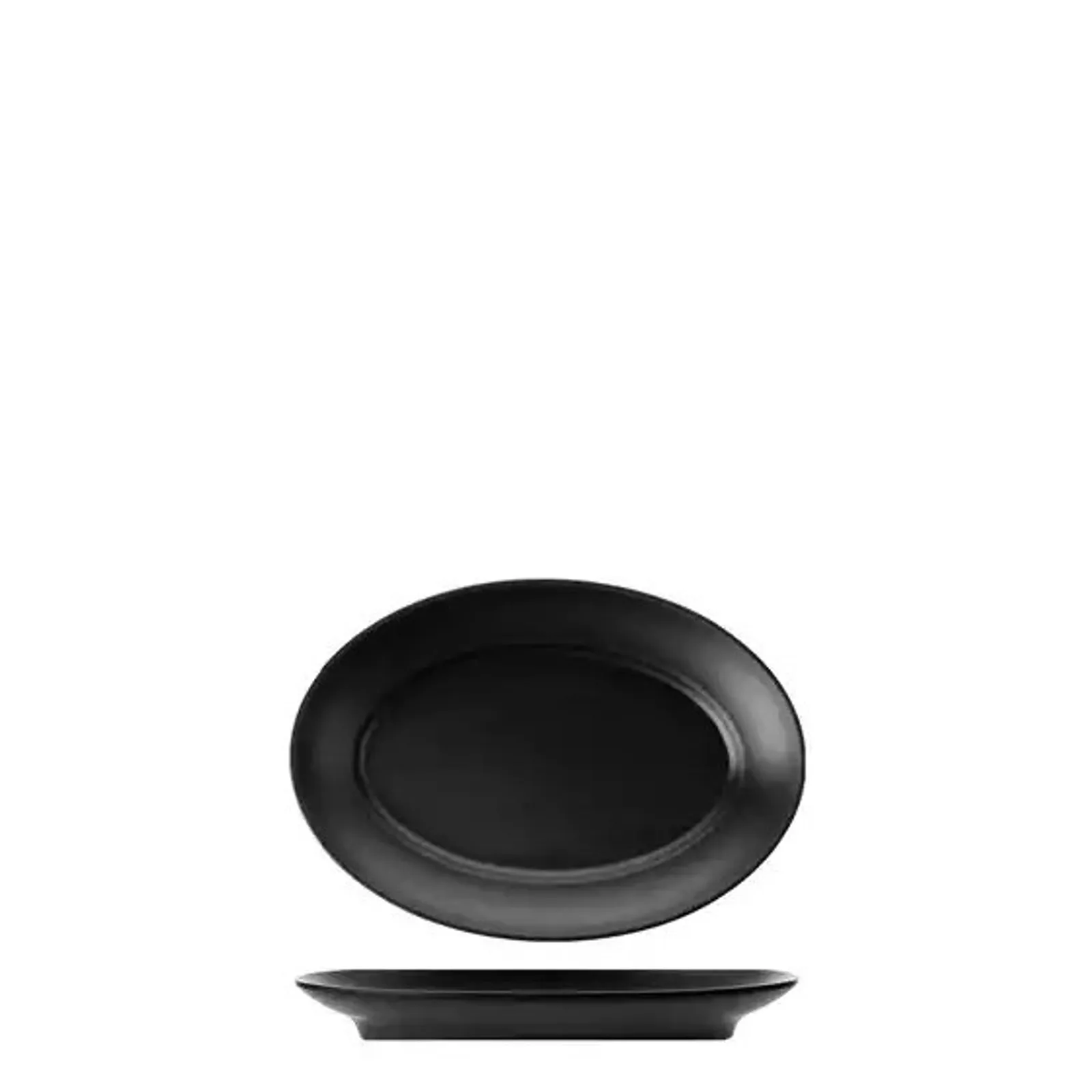 Cou Cou 828262-BK - Dual Colour Black & Black Oval Plate 220mm