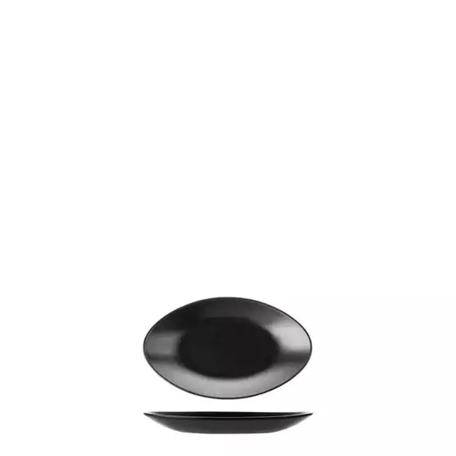 Cou Cou 828261-BK - Dual Colour Black & Black Oval Plate 150mm