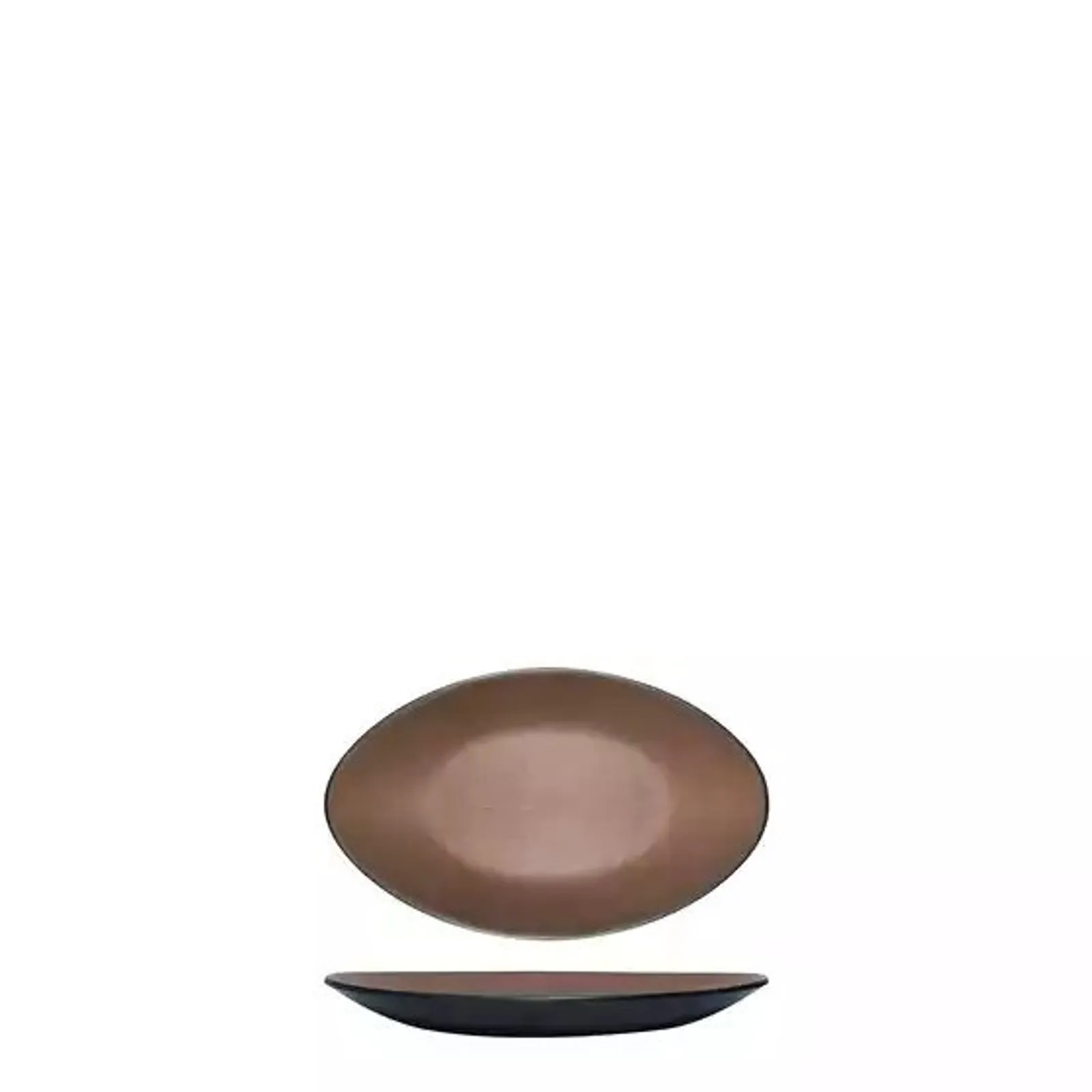 Cou Cou 828261-BN - Dual Colour Brown & Black Oval Plate 150mm