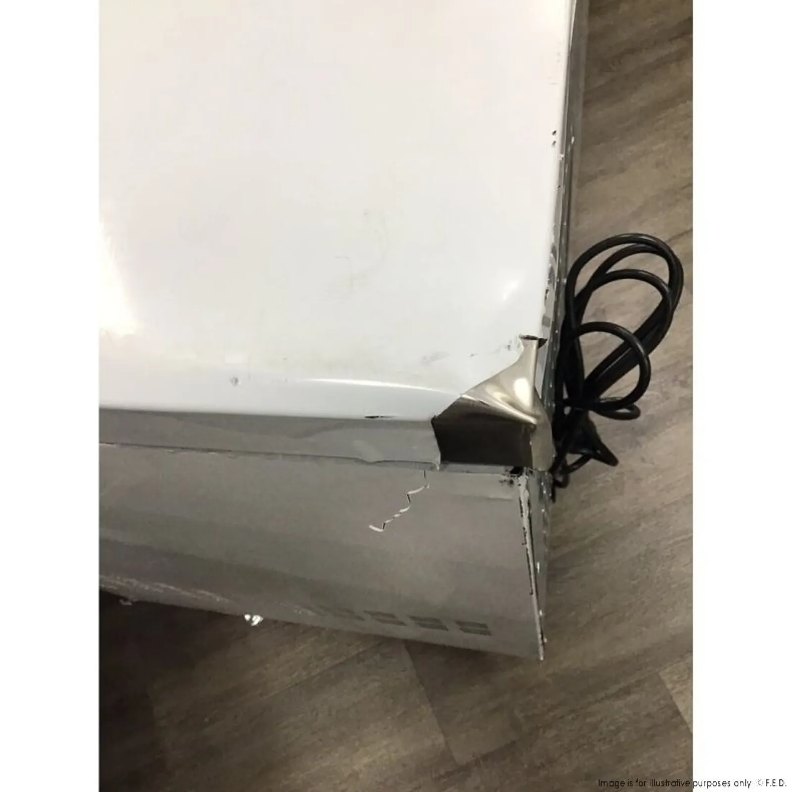 FED-X XUB6C13G2V - Two Glass Door Bench Fridge Stainless Steel - 2NDs