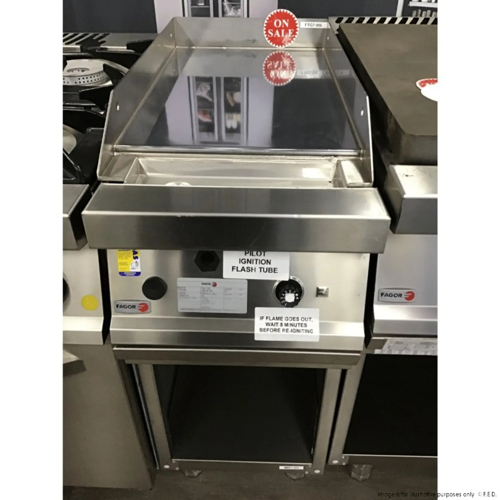 Fagor 700 Series FTG7-05L - Natural Gas Mild Steel 1 Zone Fry Top - 2NDs