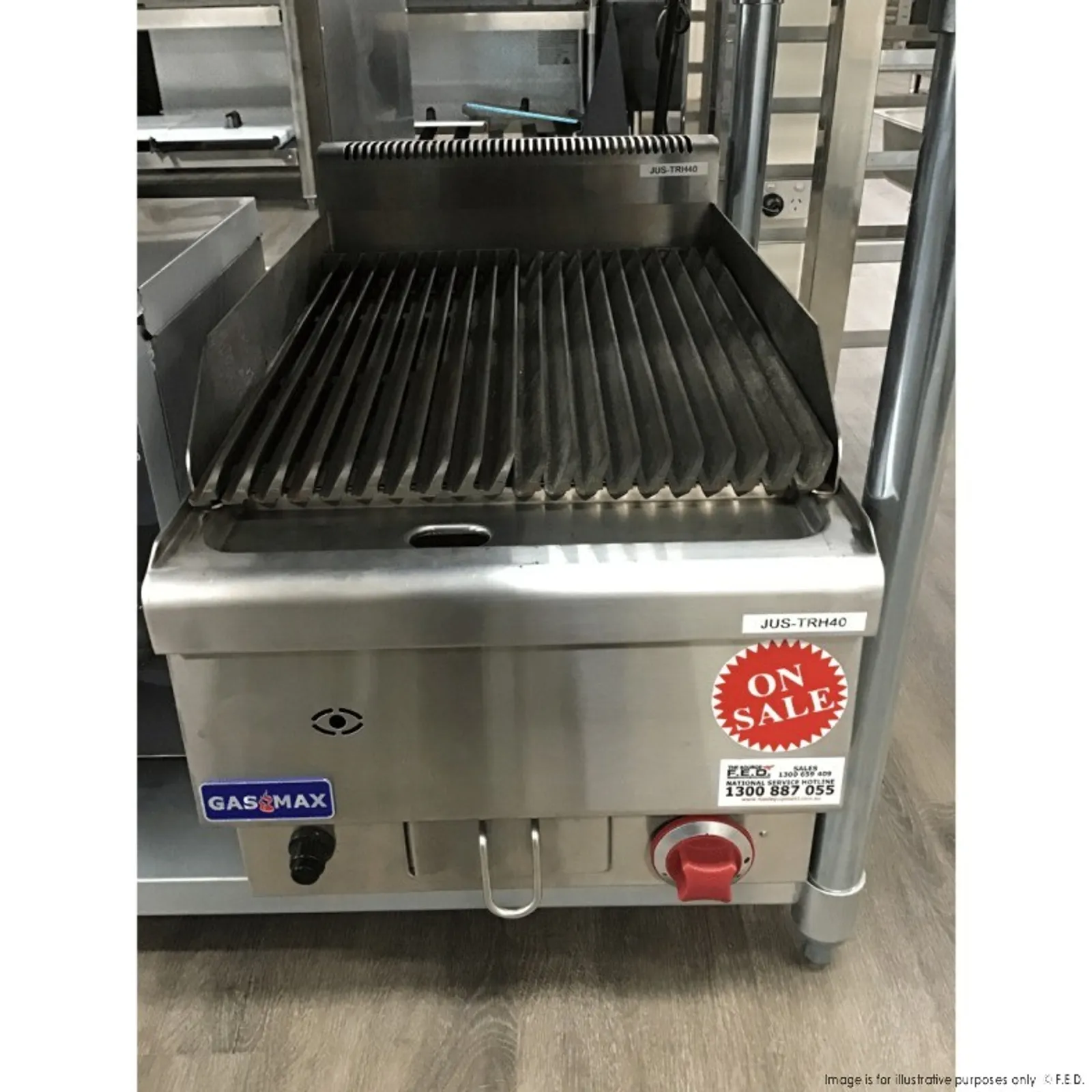 Gasmax JUS-TRH40 - Benchtop Gas Lava Rock Grill - 2NDs