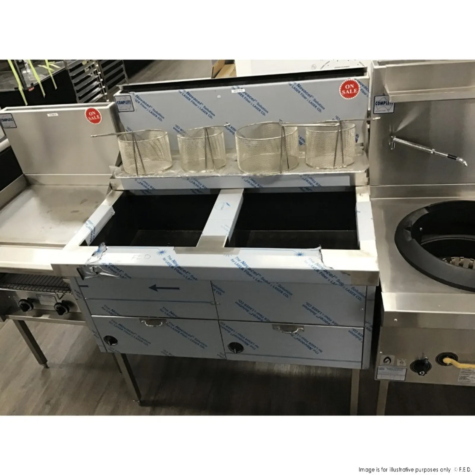 Complete WFS-2/18 - Gas Fish and Chips Fryer - 2NDs