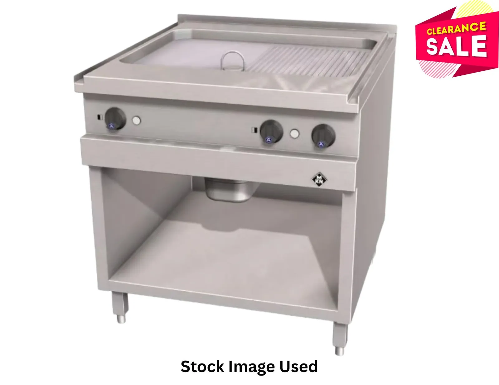 MKN Electric Griddle Plate 2 Supra OPT 850, Half ribbed surface with CNS Baking Oven - Demo