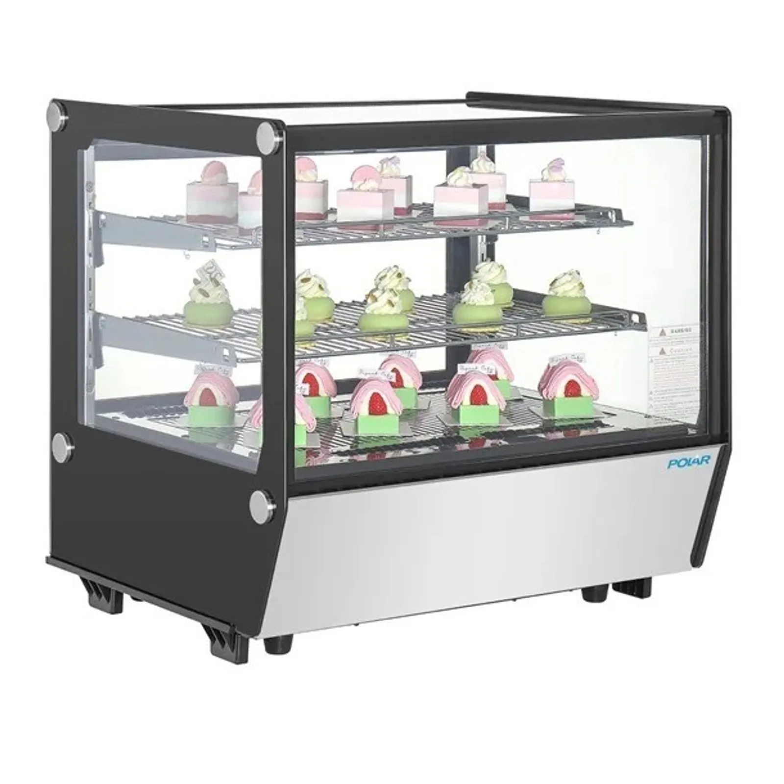 Polar PG003-A G-Series - Counter Display Merchandiser Square Glass - 120Ltr