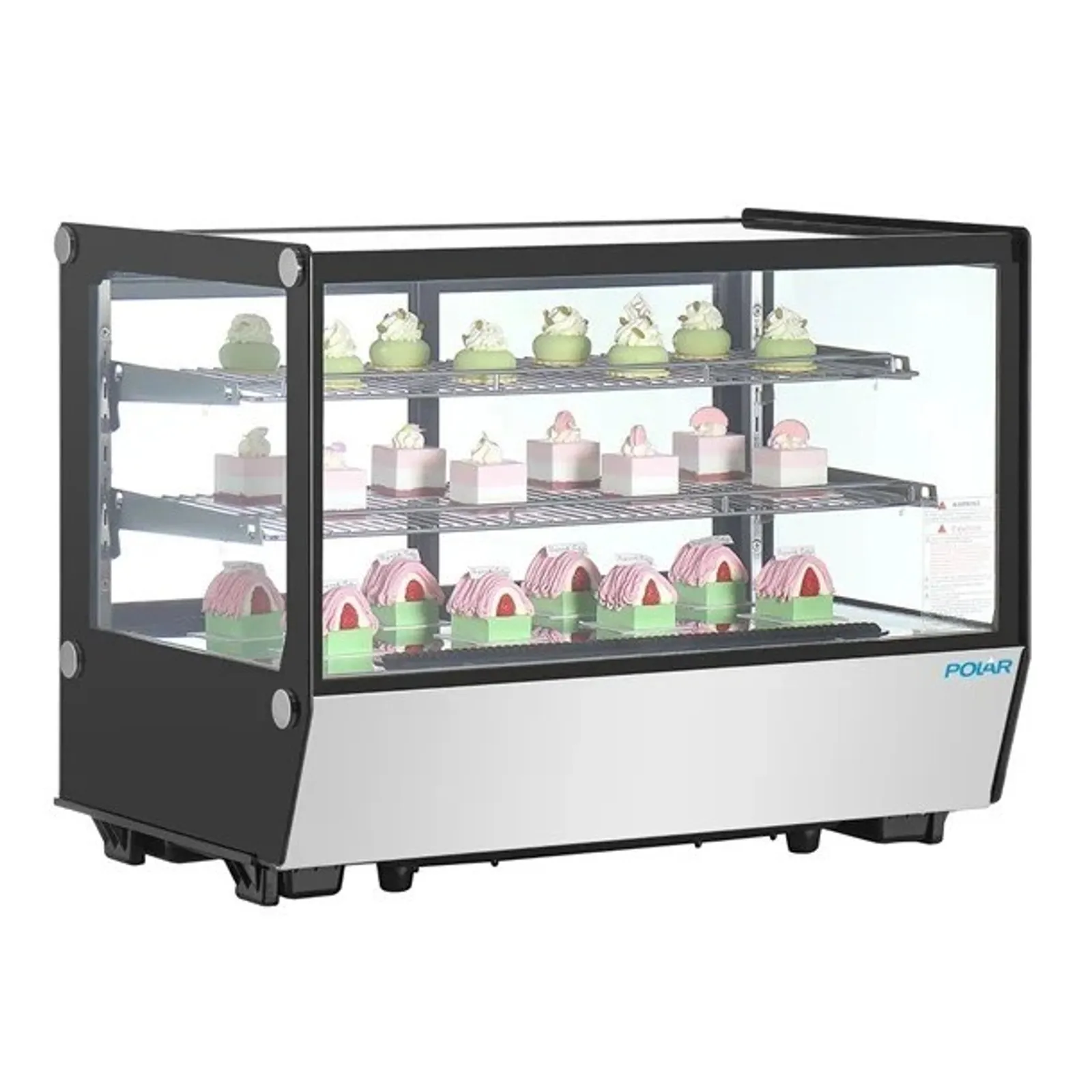 Polar PG004-A G-Series - Counter Display Merchandiser Square Glass - 160Ltr