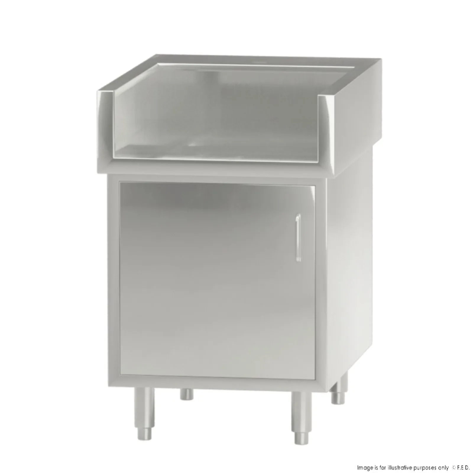 Modular System WCB8-0600 - Single Door Stainless Steel Cabinet with Splash Guard