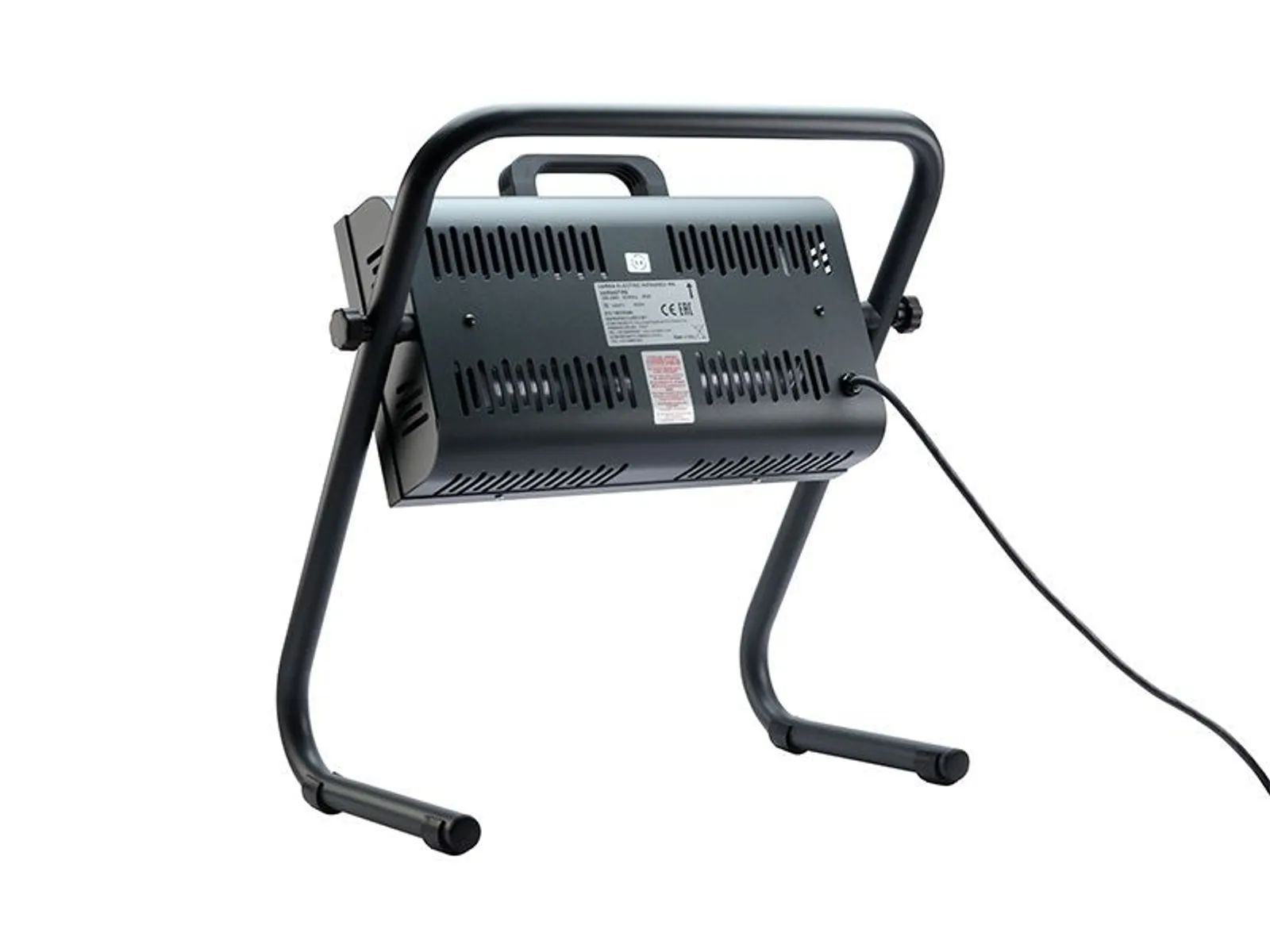 Varmatec V400F2 - Varma Fire 2 Revolving floor model single infrared Heater with Waterproof Design and On/Off Switch Controls