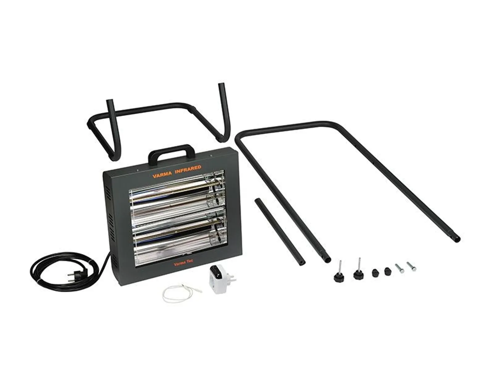 Varmatec V400F - Varma Fire Revolving floor model double infrared Heater with Waterproof Design and On/Off Switch Controls