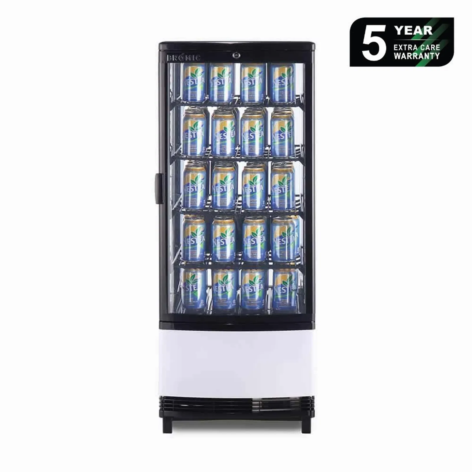 Bromic CT0100G4BC-NR - Countertop Fridge - 98L - 1 Door - Curved Glass