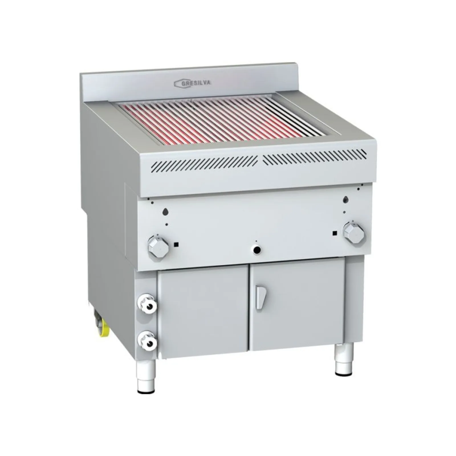 Gresilva GRE.H8.A10-1 - GHPI 2/800 Direct Heat Gas Grill with Auto-Feed Waterbath - Grill area 622mm x 737mm