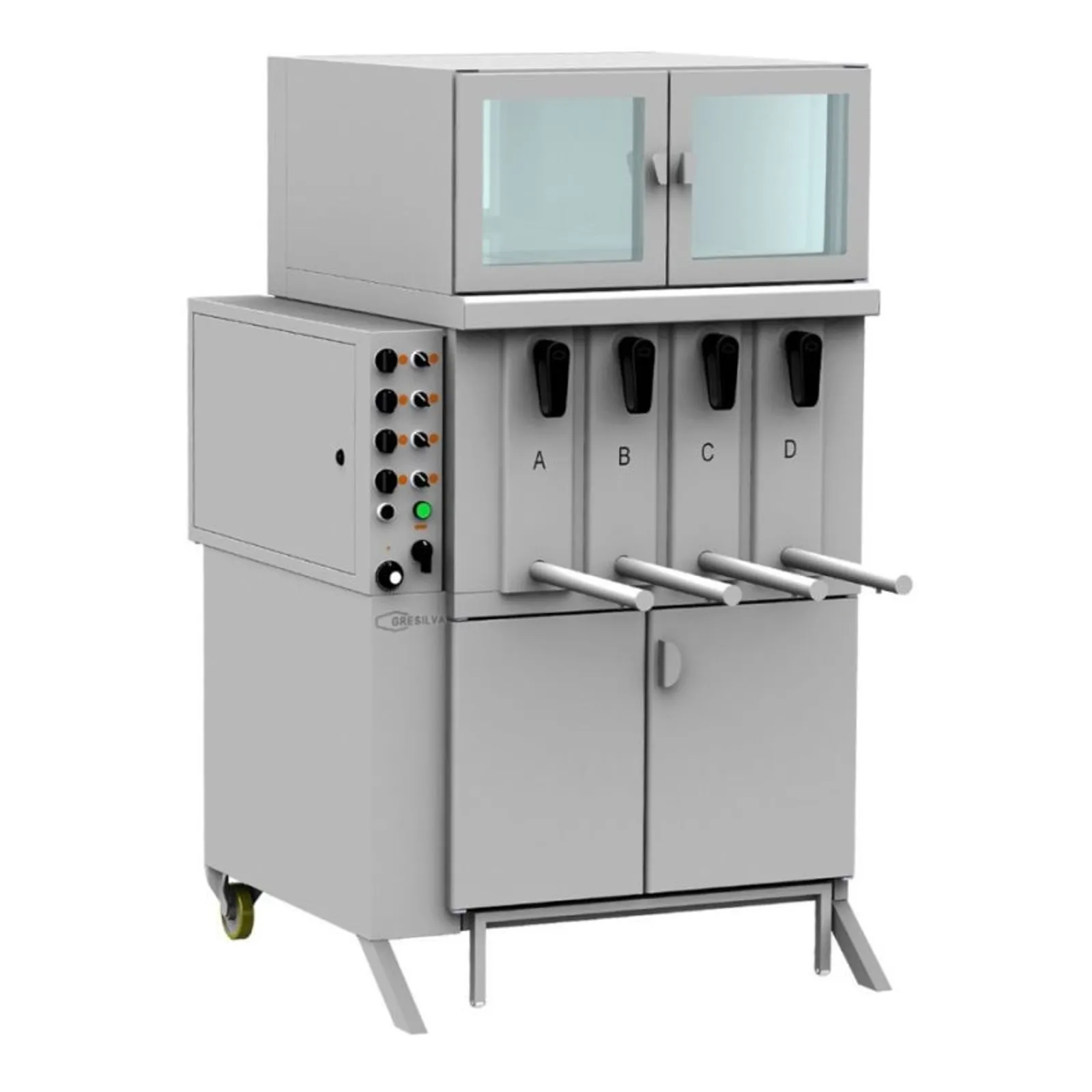 Gresilva GRE.V4.A10-1 - Electric 4 Module Vertical Grill with Auto-Feed Waterbath