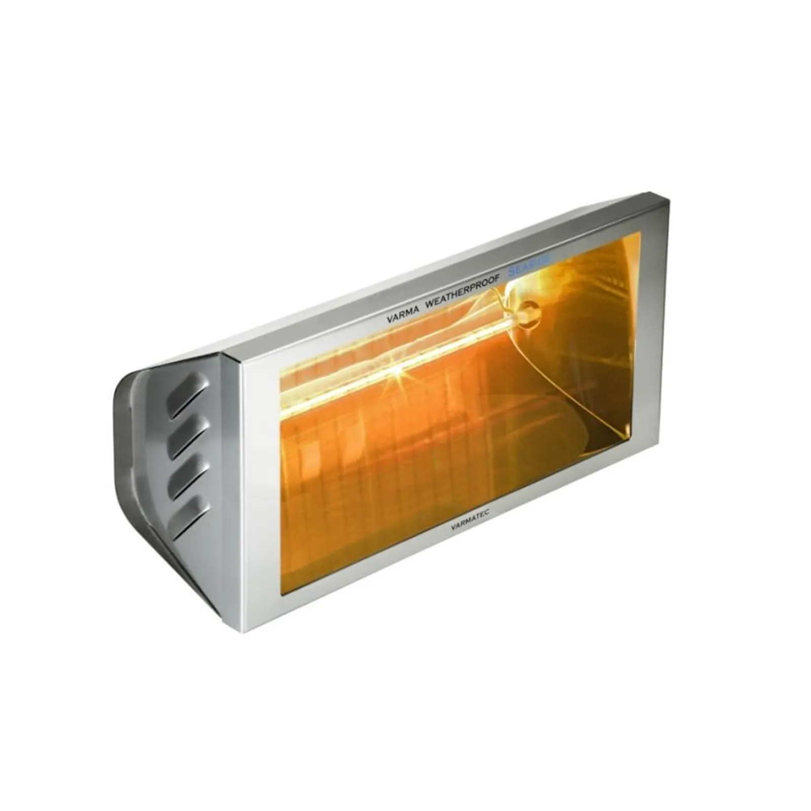 Star Progetti WR2000/20SS-1 - Single Infrared Wall-Mounted Stainless Steel Heater with Corrosion-Resistant Waterproof Design and On/Off Switch Controls