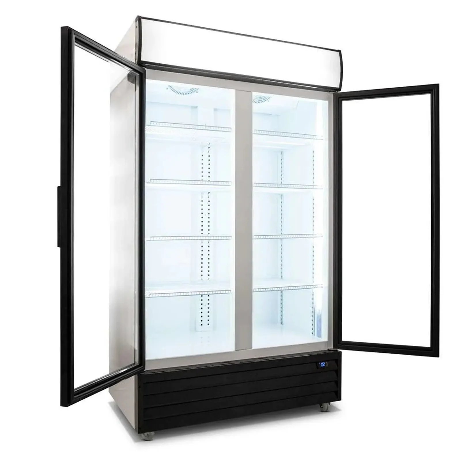 AG Equipment CU800TNG - 800L Double Door Upright Display Fridge - Glass Door