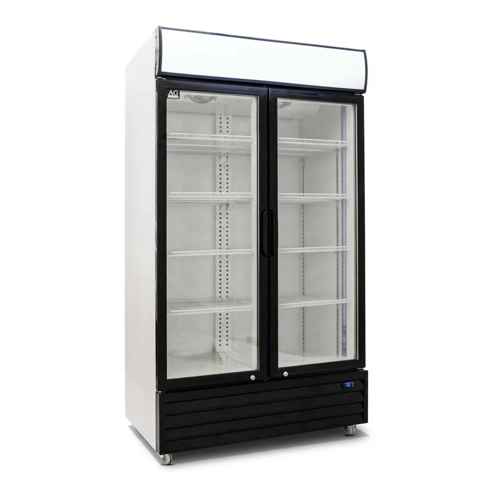 AG Equipment CU800TNG - 800L Double Door Upright Display Fridge - Glass Door