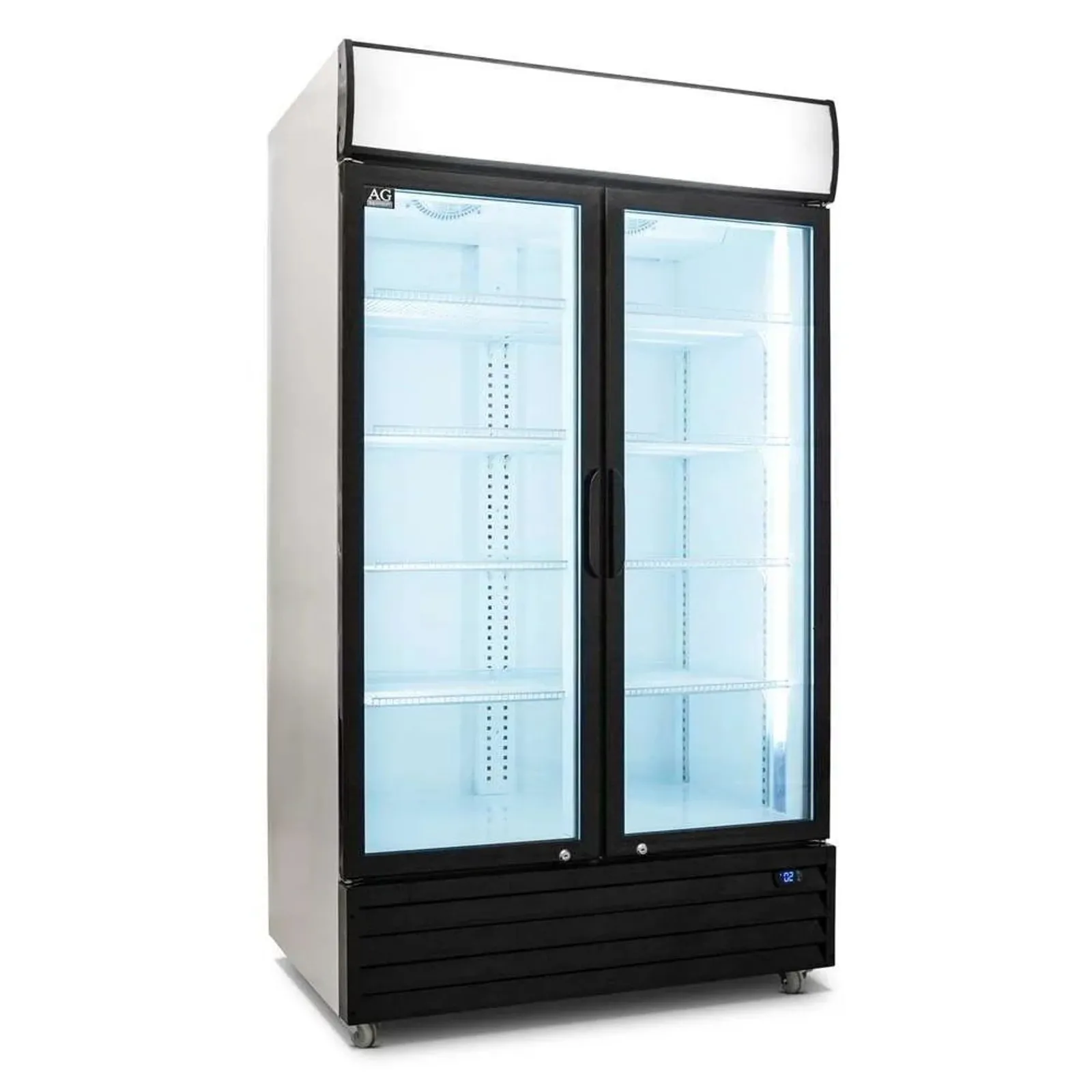 AG Equipment CU1000TNG - 1000L Double Door Upright Display Fridge - Glass Door