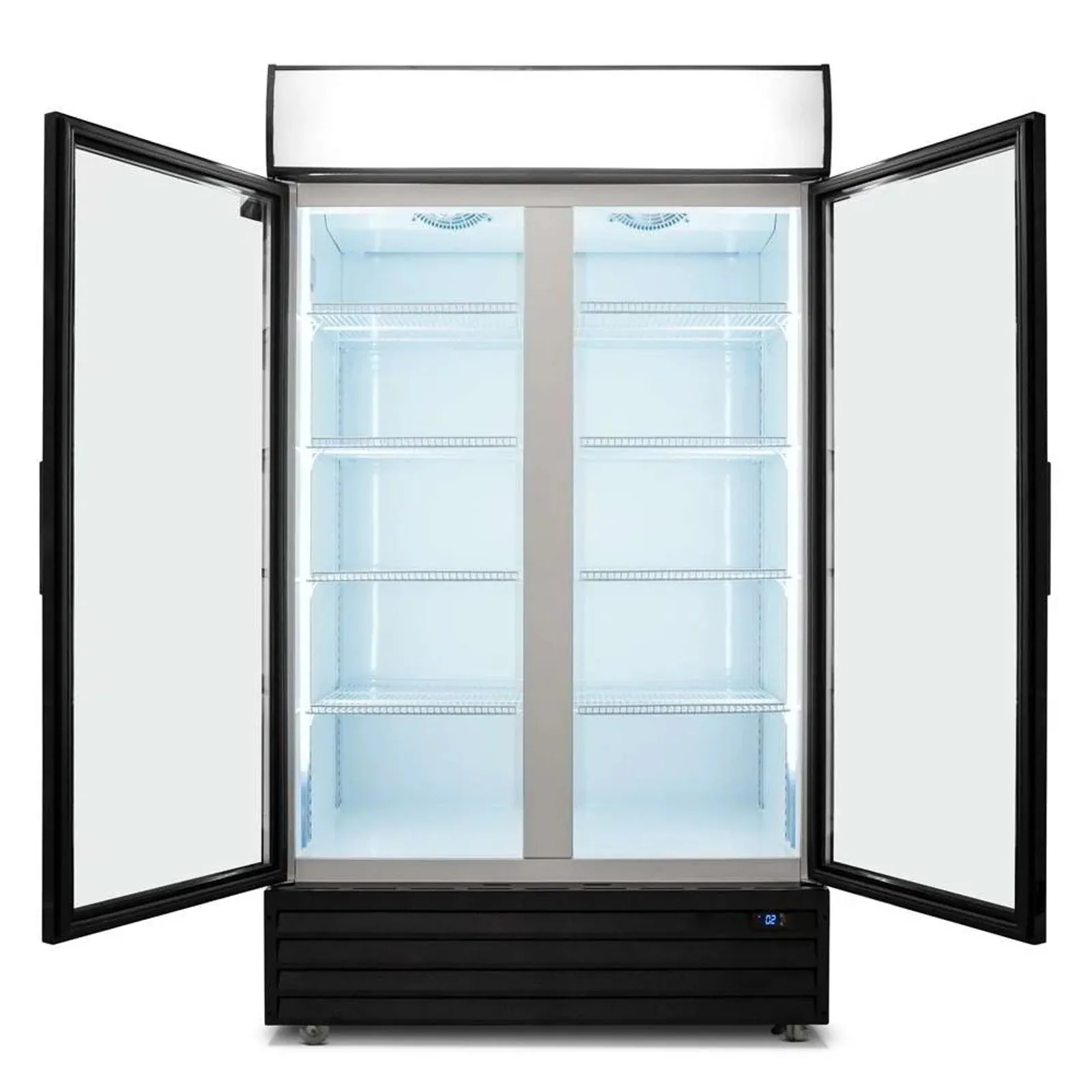 AG Equipment CU1000TNG - 1000L Double Door Upright Display Fridge - Glass Door