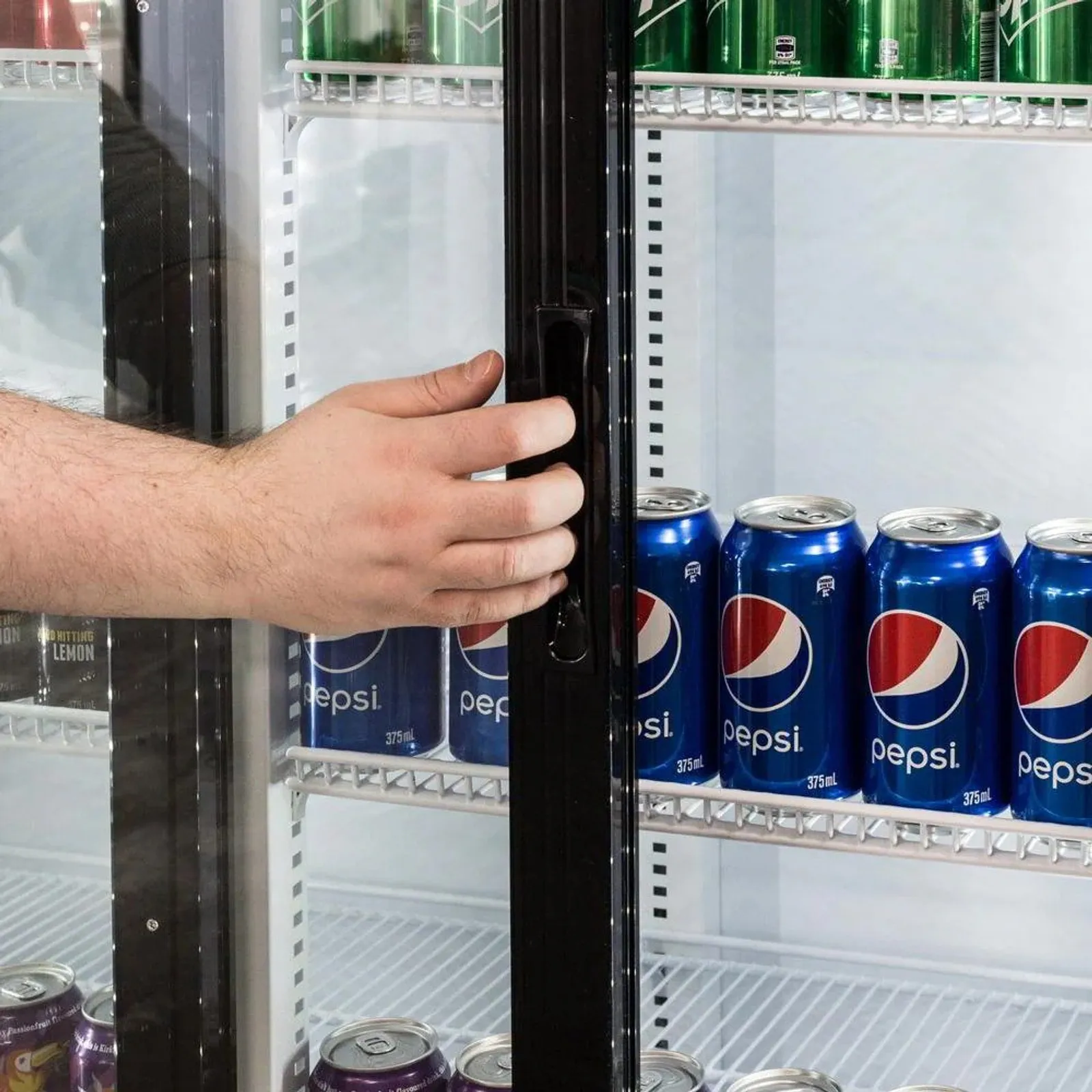 AG Equipment CU1000TNG-SD - 1000L Double Sliding Door Upright Display Fridge - Glass Door