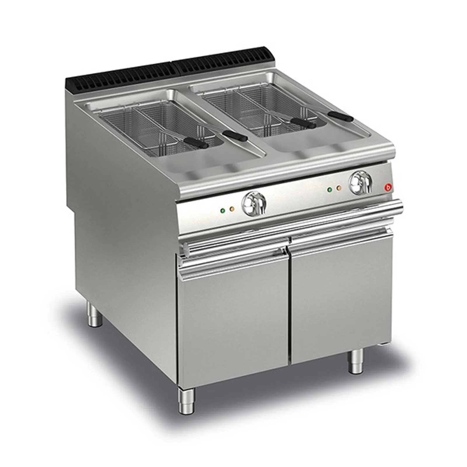 Baron Q90FRI/G823 - 23+23L Double Basin Gas Deep Fryer