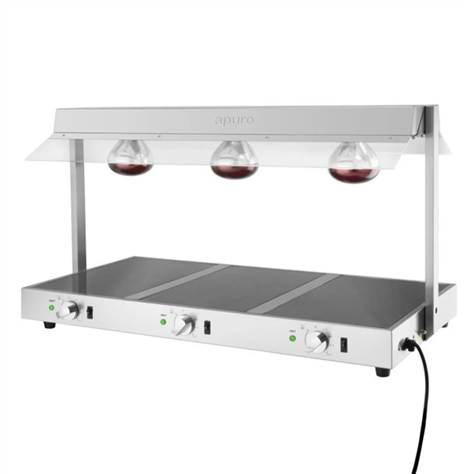 Apuro HT761-A - Food Warmer with Gantry 3x GN 1/1