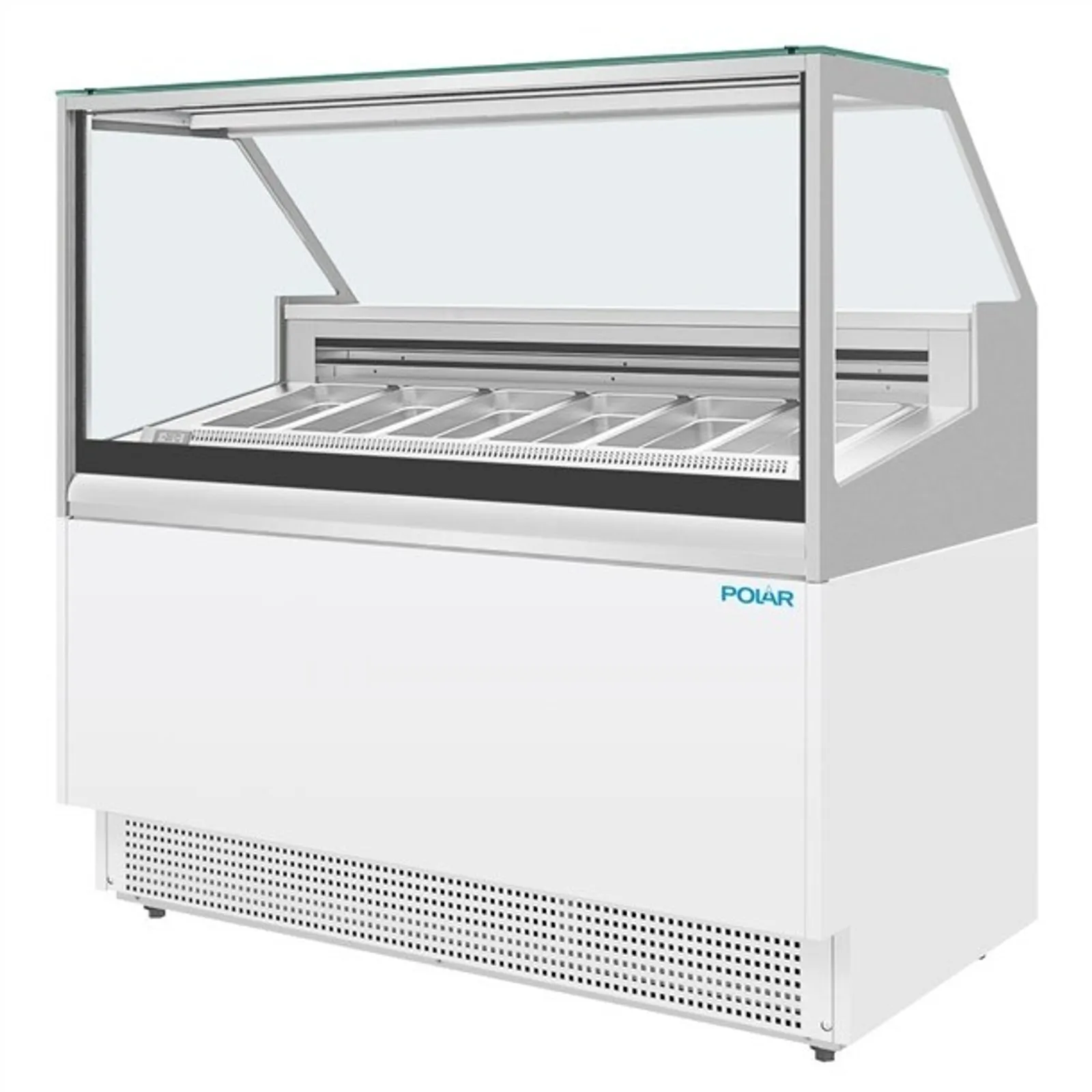 Polar UA058-A - U-Series 6 Pan Ice Cream Serve Over Cabinet Freezer
