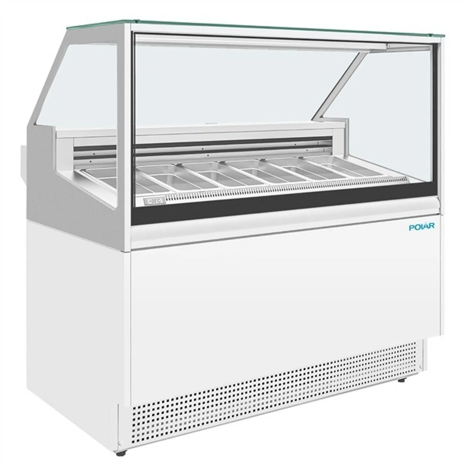 Polar UA058-A - U-Series 6 Pan Ice Cream Serve Over Cabinet Freezer