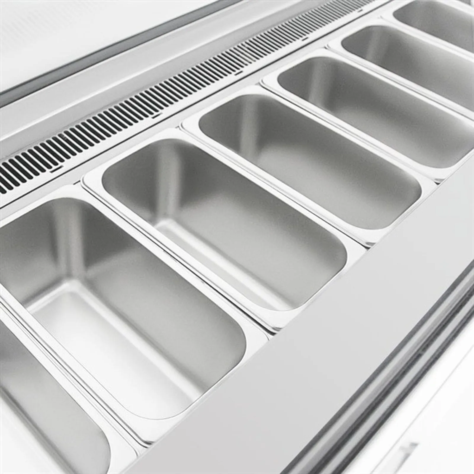 Polar UA058-A - U-Series 6 Pan Ice Cream Serve Over Cabinet Freezer