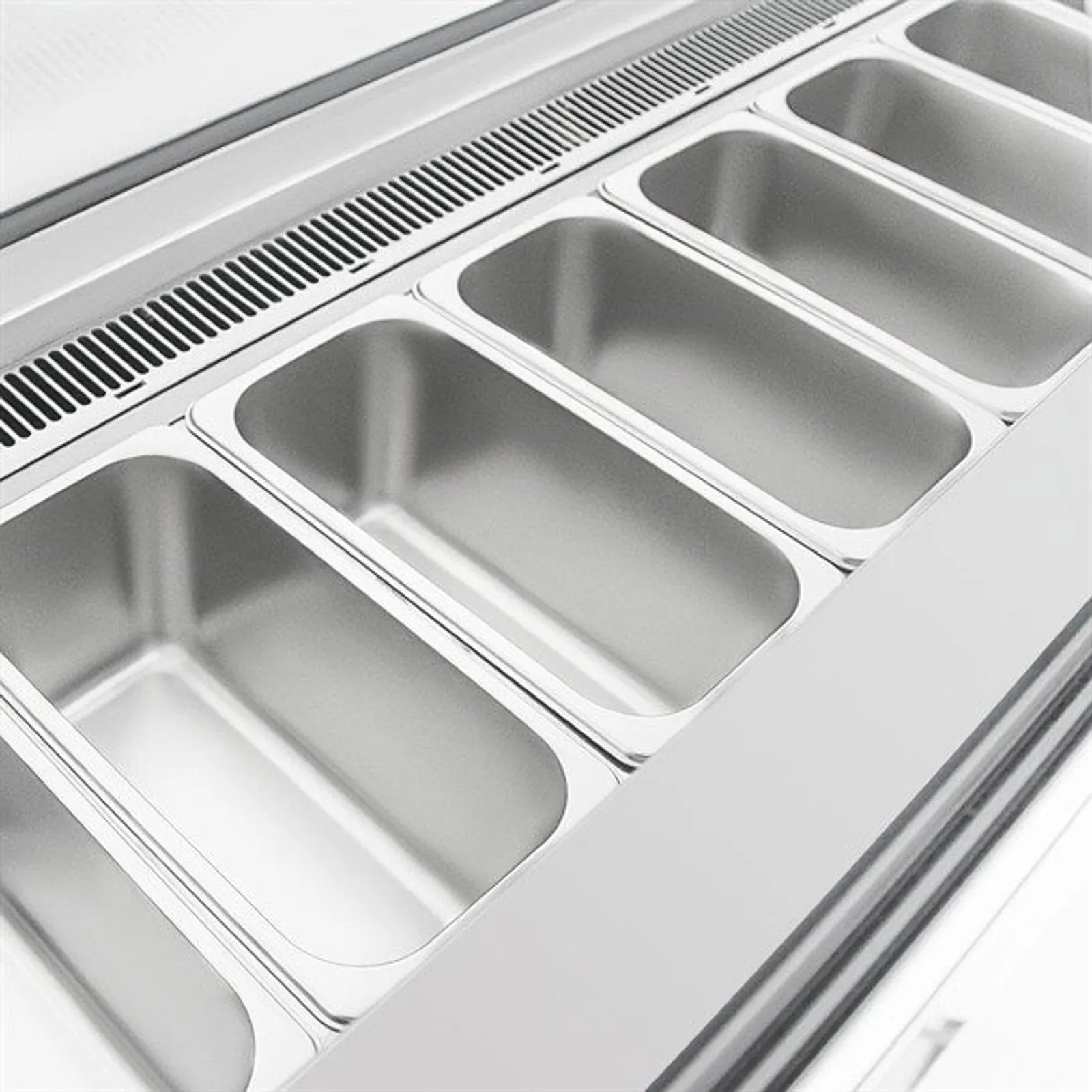 Polar UA058-A - U-Series 6 Pan Ice Cream Serve Over Cabinet Freezer