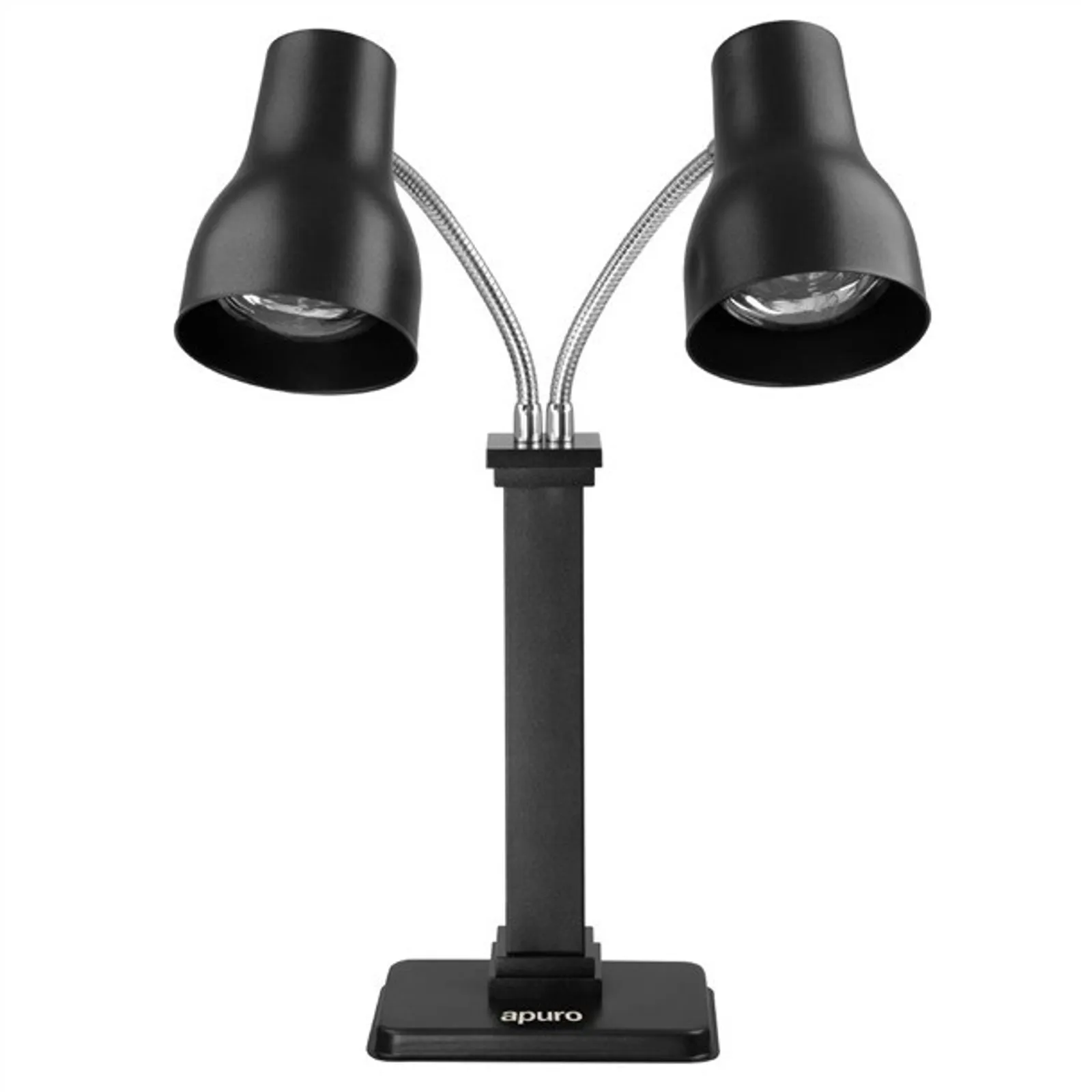 Apuro JA868-A - Double Heat Lamp Carving Station Matt Black 2x250W