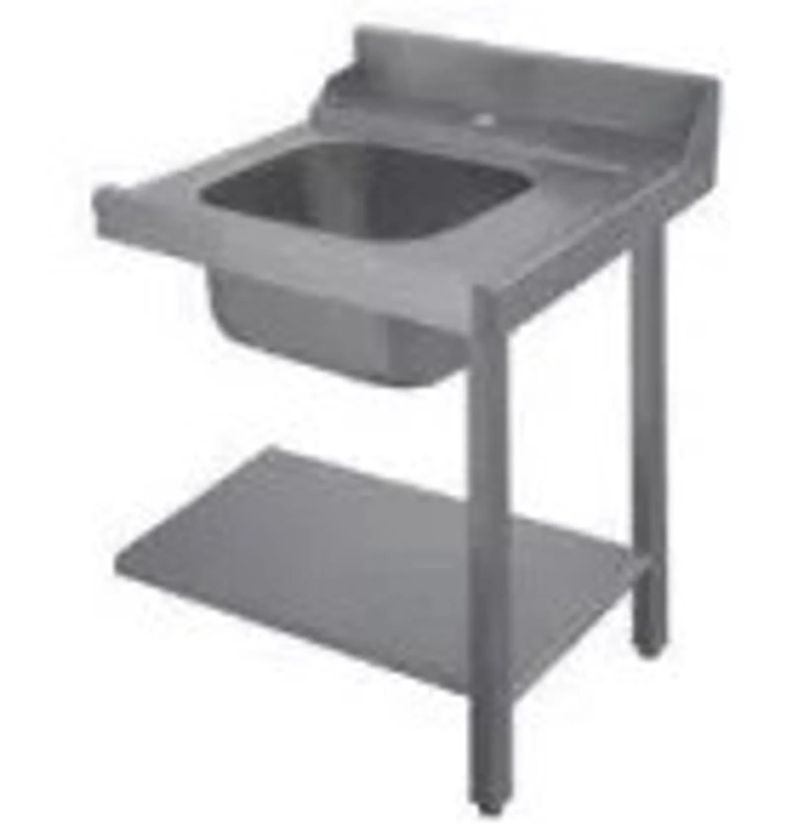 Eurowash Right Side Table with Splashback 1200mm