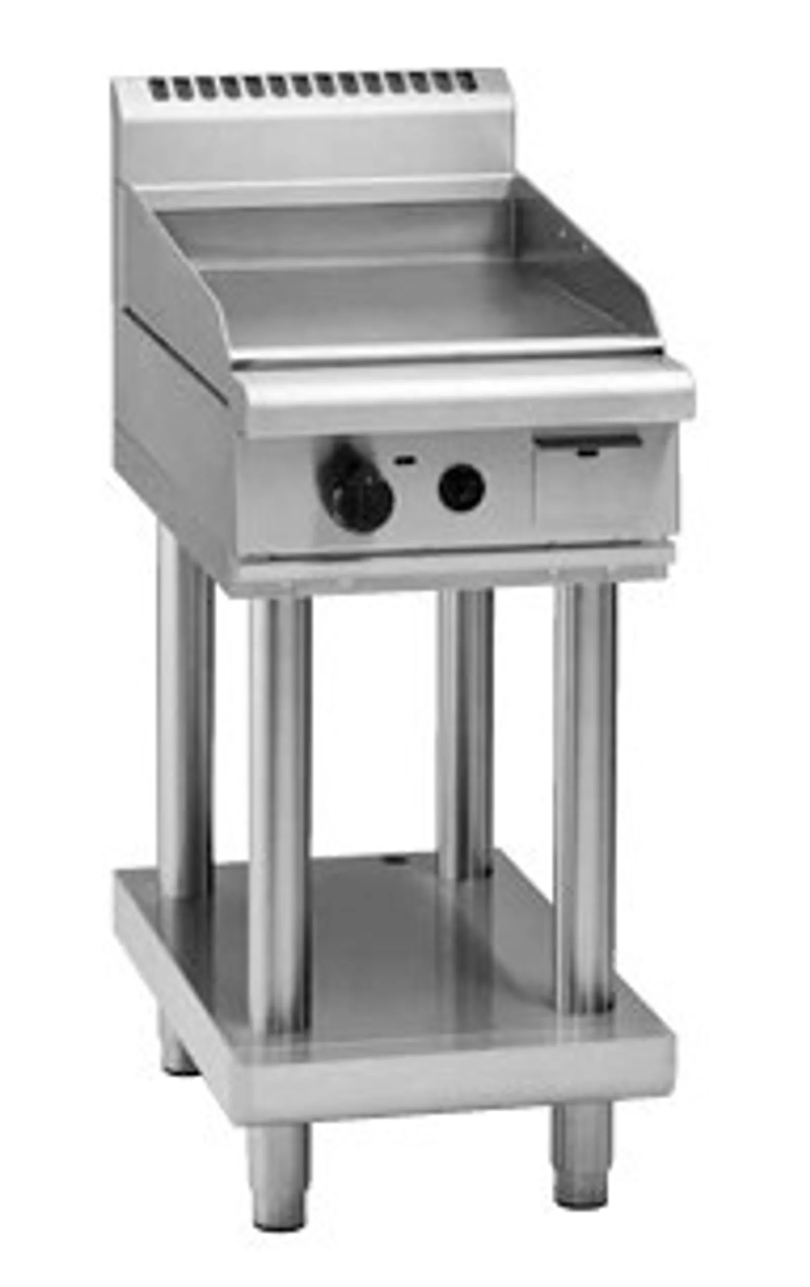 Waldorf 800 Series GPL8450G-B - 450mm Gas Griddle Low Back Version - Bench Model